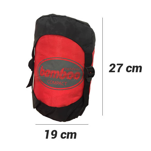 BOLSA DORMIR BAMBOO M.COMPACT (12º/0º) ROJA