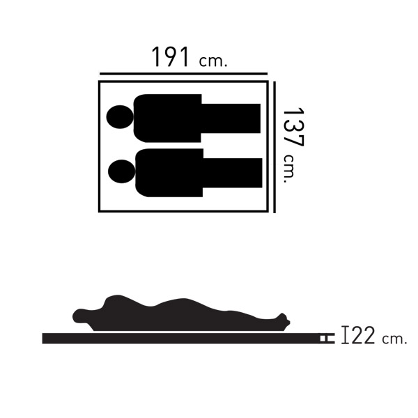 COLCHON INFLABLE ALPES DOBLE