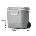 Conservadora Coleman 316 Series 65 Qt Con Ruedas Rock Gray