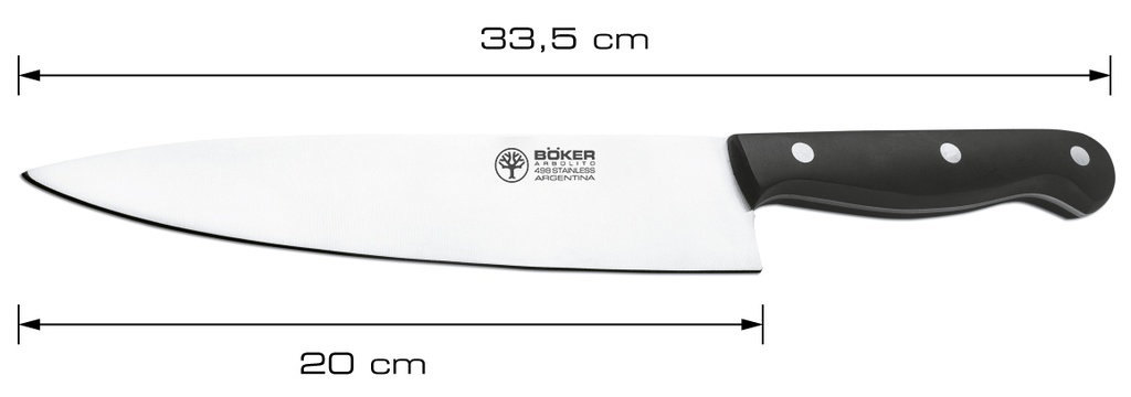 Cuchillo Gourmet Chef II Hoja Inoxidable 20 cm