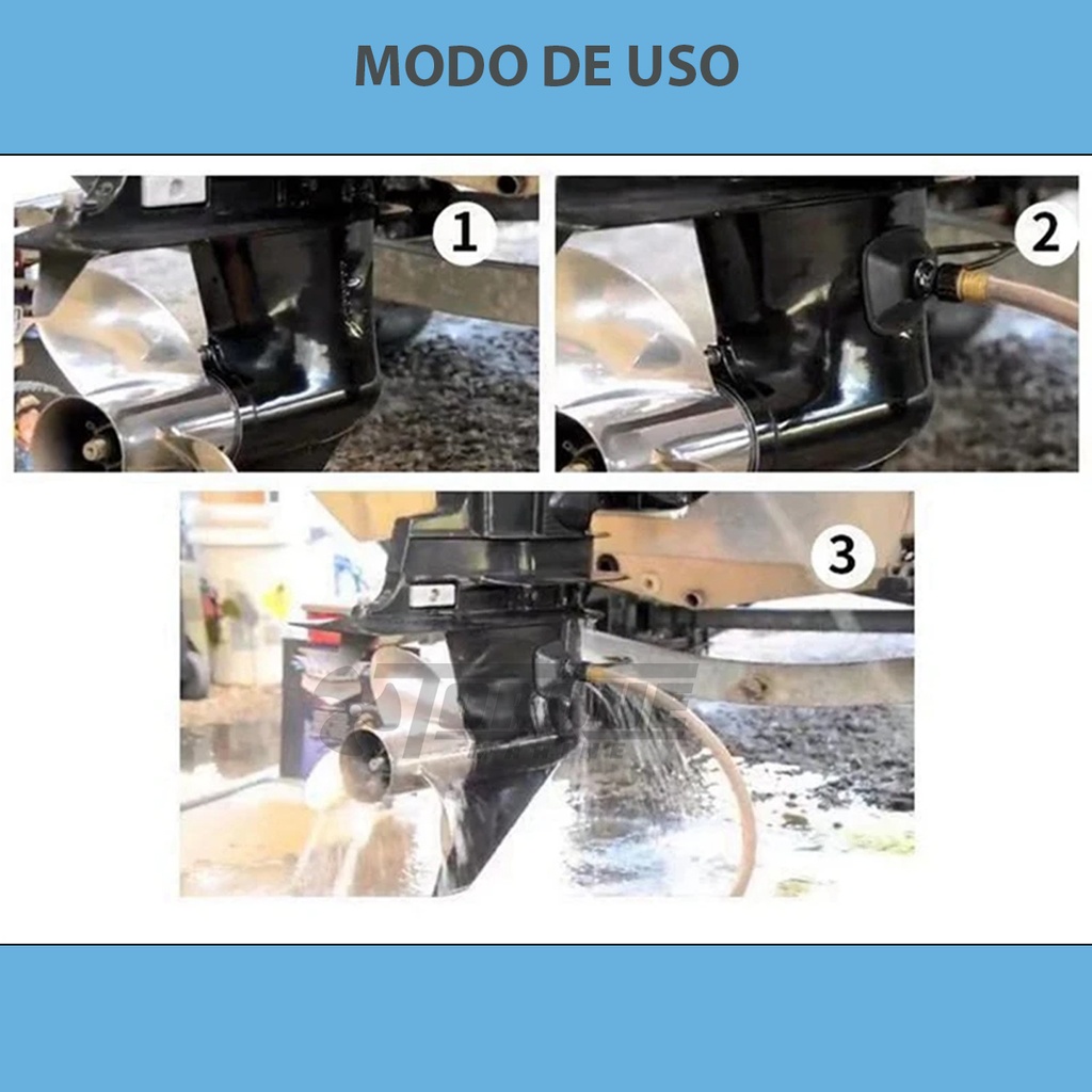 Orejera Lava Motor Rectangular Para Motor Fuera De Borda