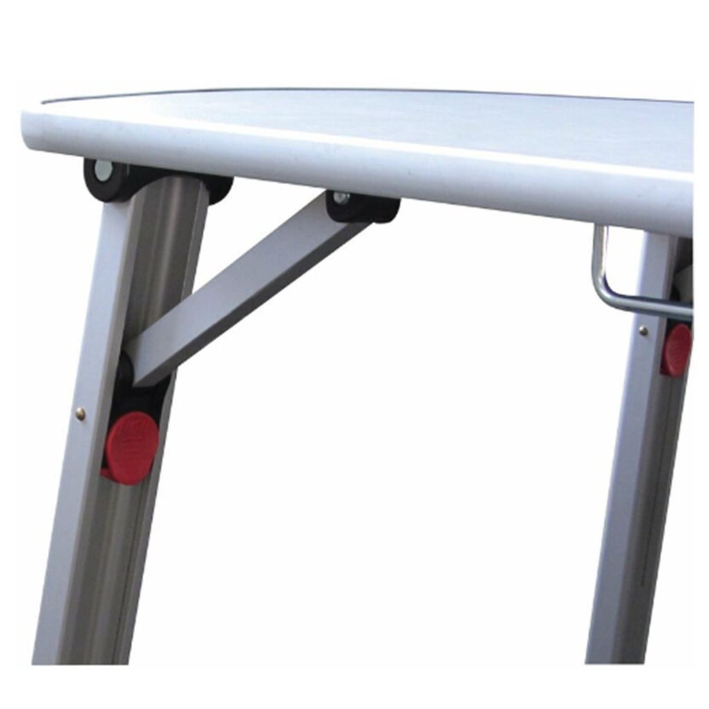 Mesa Náutica Camping Aluminio Plegable Reforzada 6 Personas Tapa Plástico
