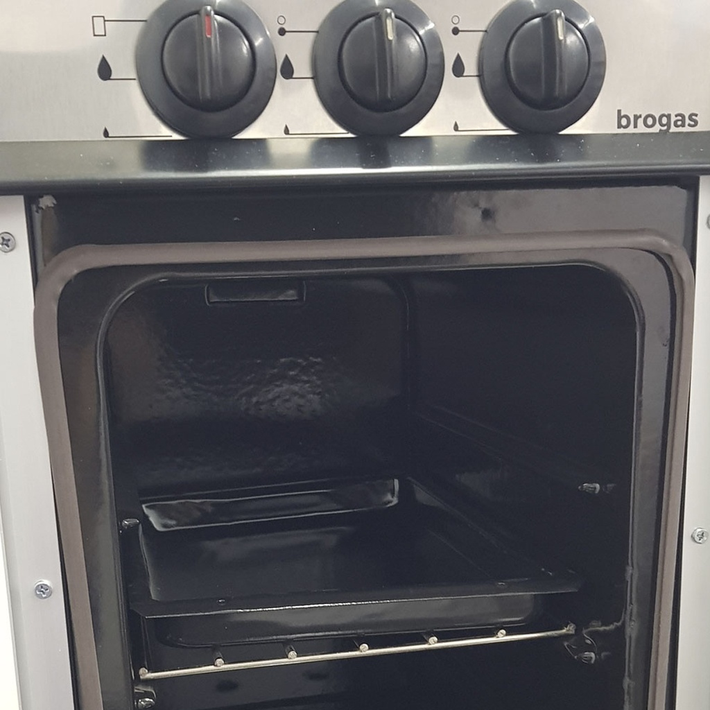 COCINA DE PIE ANGOSTA ACERO INOXIDABLE C/ TERMOCUPLA 33X58X85 GAS ENVASADO           
