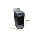 COCINA DE PIE ANGOSTA ACERO INOXIDABLE C/ TERMOCUPLA 33X58X85 GAS ENVASADO           