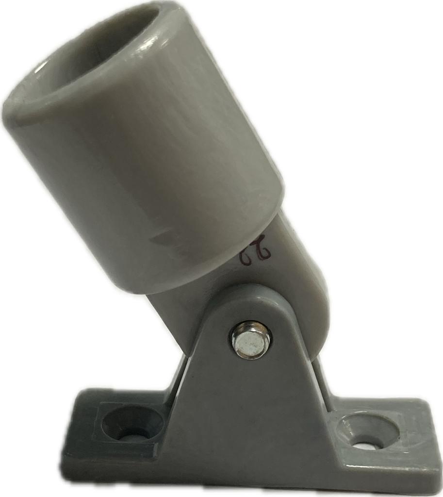 Base para capota de 22mm de polipropileno gris