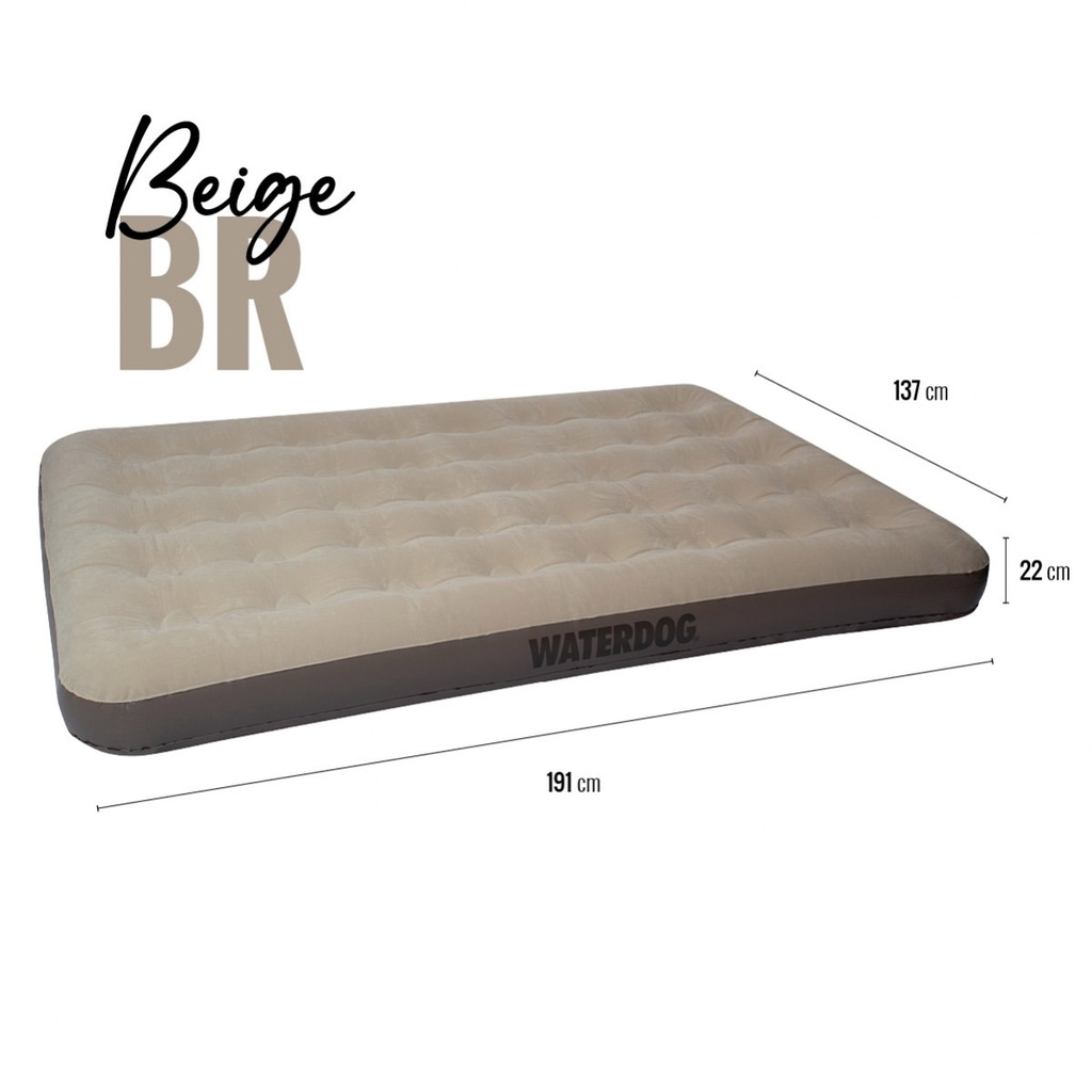 Colchón inflable afelpado 191x137x22 cm