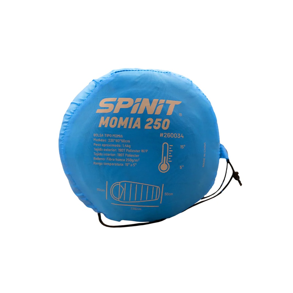 Bolsa De Dormir Spinit Momia 250 Azul