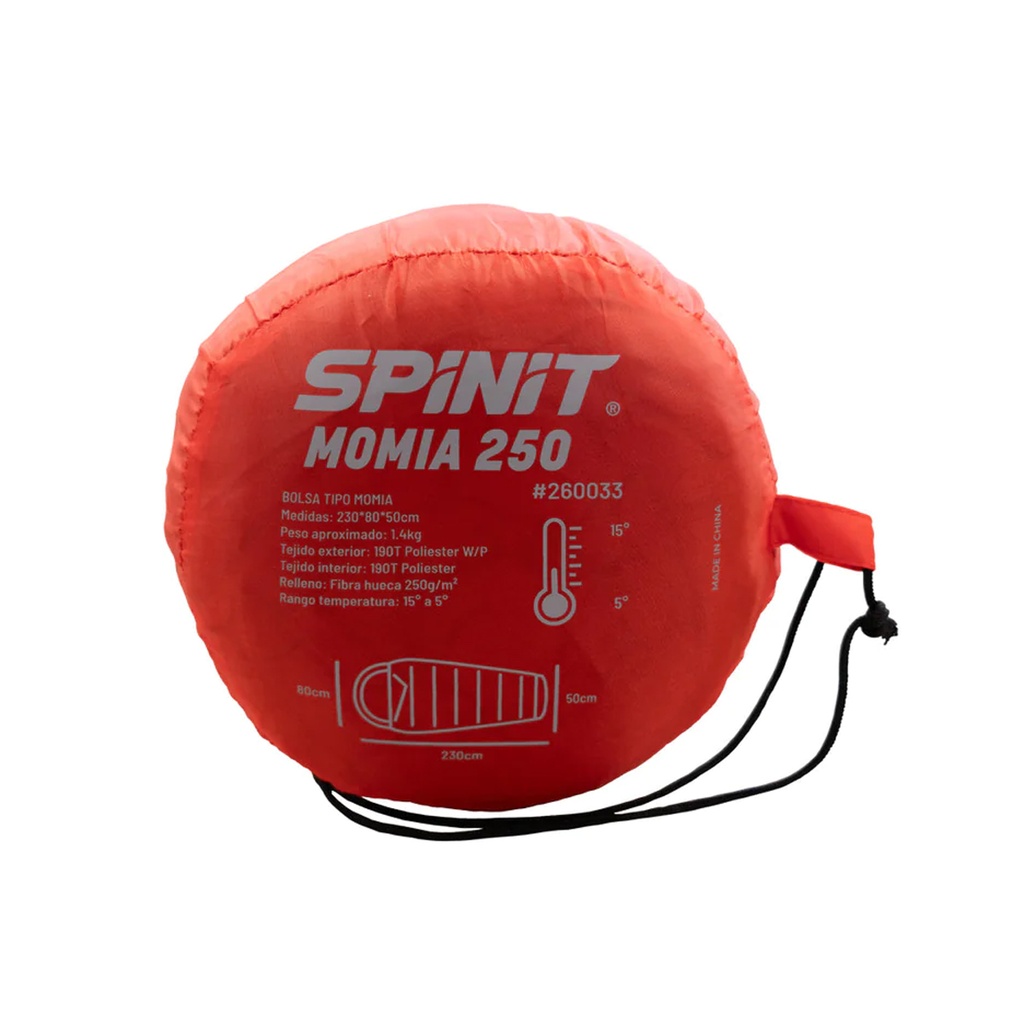 Bolsa De Dormir Spinit Momia 250 Roja