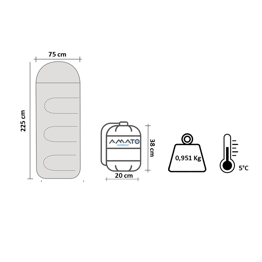 Bolsa De Dormir Spinit Ultralight - Rango Térmico  5°c