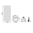 Bolsa De Dormir Campking  190 X75 Cm - Rango Térmico 5°c