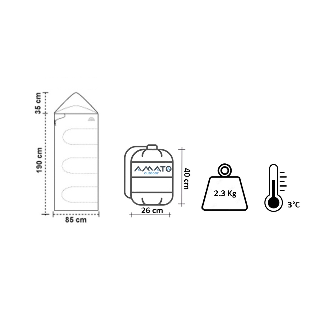 Bolsa De Dormir Doite Couple Extra Xxl - Rango Térmico 3ºc
