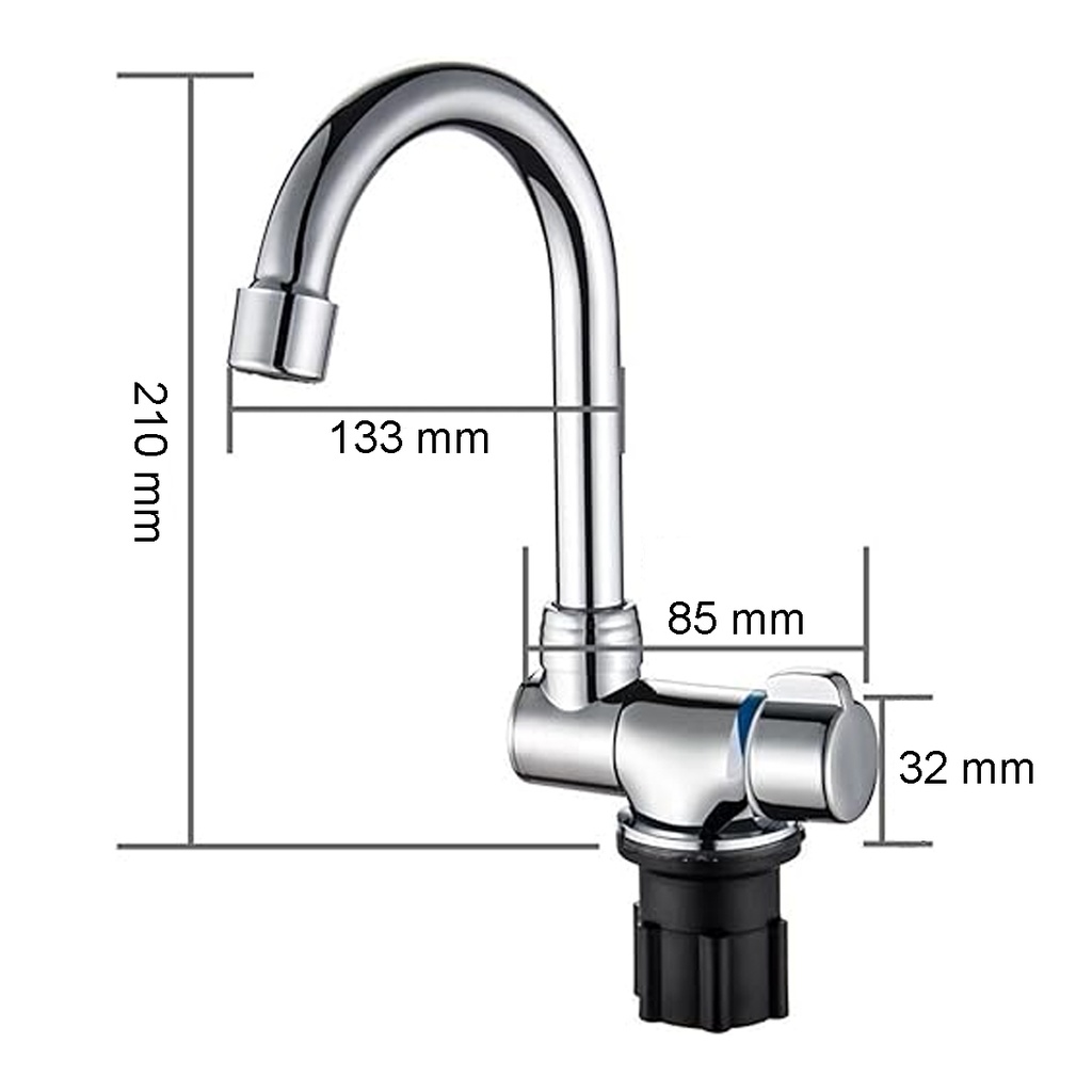 Canilla Frio Calor Para Motorhome Lancha Rv Camper 360°