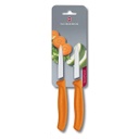 CUCHILLO 6,7606.L119B NARANJA 8CM.(X2)