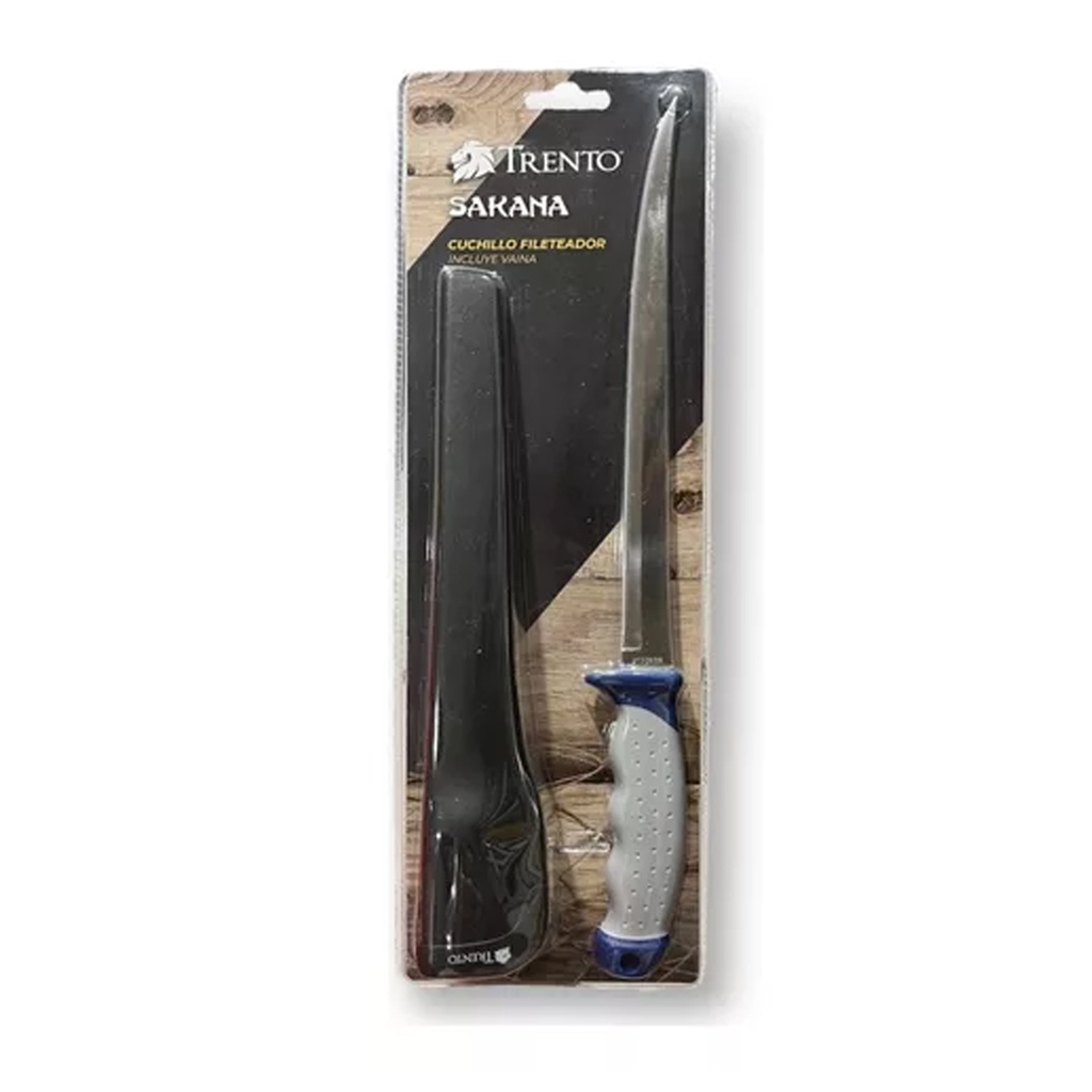 Cuchillo Fileteador Sakana Acero Inox Pesca Funda Rigida
