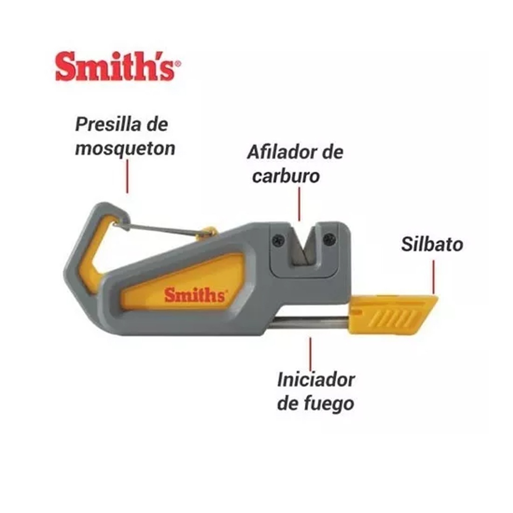 Afilador E Iniciador De Fuego Smiths Con Silbato Y Mosqueton