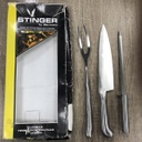 Set De Asado Cuchillo Tenedor Chaira Acero Inox Forjado Caja Con Detalle