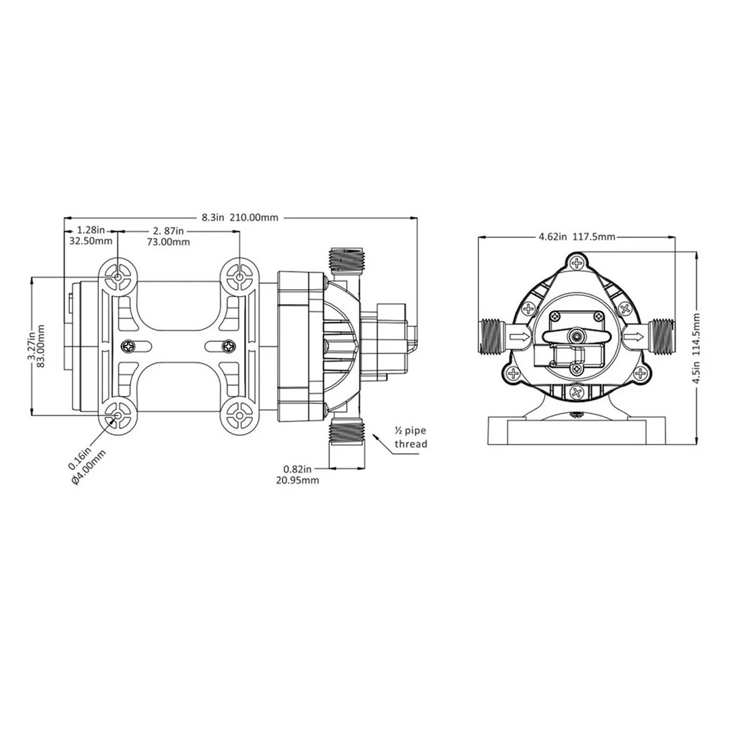 Duchador Con Manguera Y Bomba Presurizada 70psi Rv Motorhome