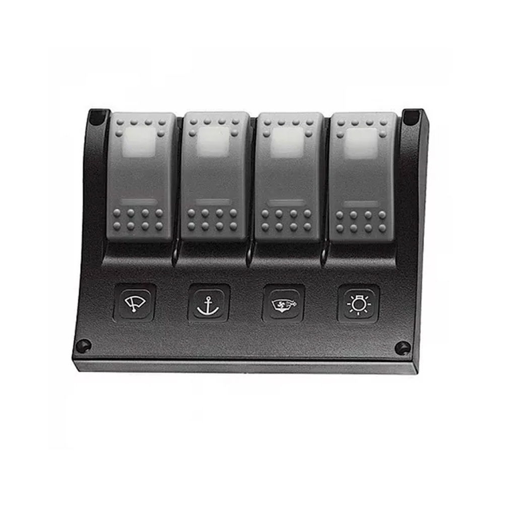Tablero Náutico 4 Teclas Led 12v 25a P/embarcaciones