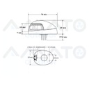 Luz Proa Attwood Bicolor Oval Plástico Blanca 