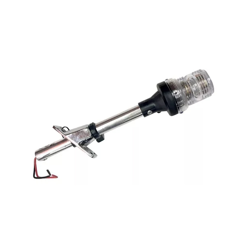 Asta telescopica larga con base de Bronce Cromado con lampara de led