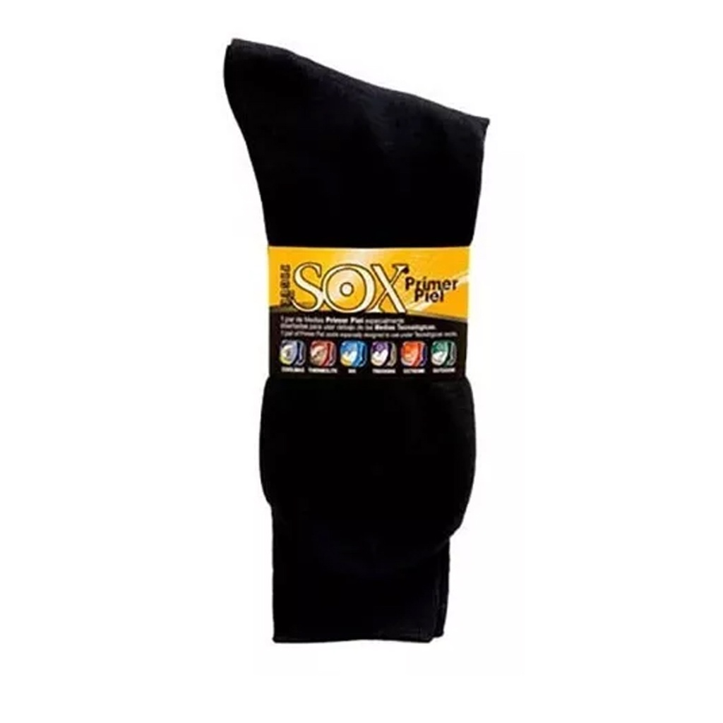 Medias Termicas Sox Primera Piel Algodon Talle L Negro