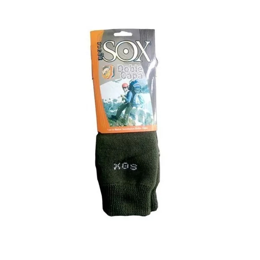 Medias Termicas Sox Doble Capa Talle L Verde