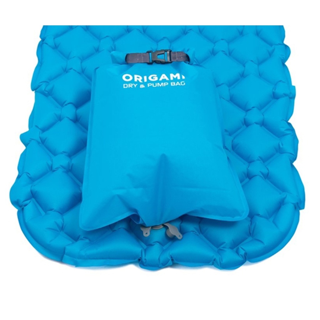 Colchoneta Inflable Aislante Ultralight Con Almohada Y Bolso Azul