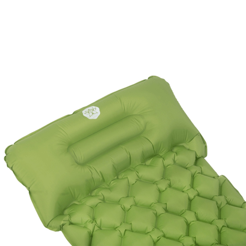 Colchoneta Inflable Aislante Ultralight Con Almohada Y Bolso Verde