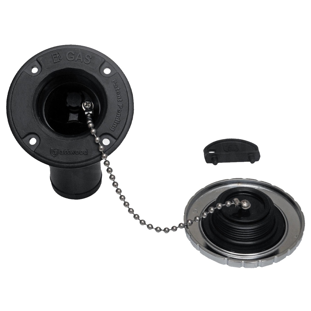 Tapa De Tanque - Attwood Gas Cromada Inclinada Con Venteo