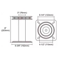 Base De Butaca Fija Pedestal Altura 203 Mm Para Lancha