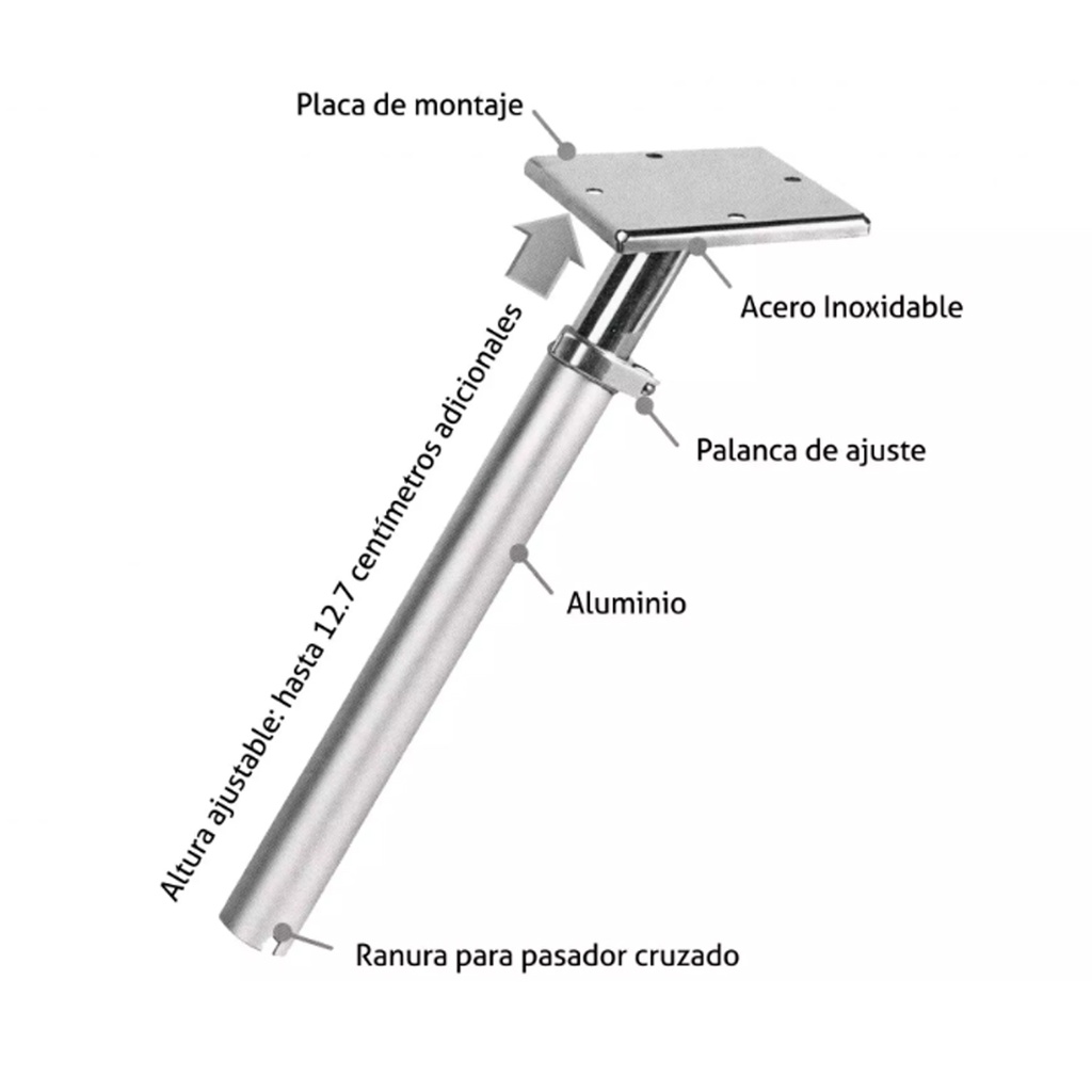 SOPORTE PARA PORTA CAÑA 60º EXTENSIBLE