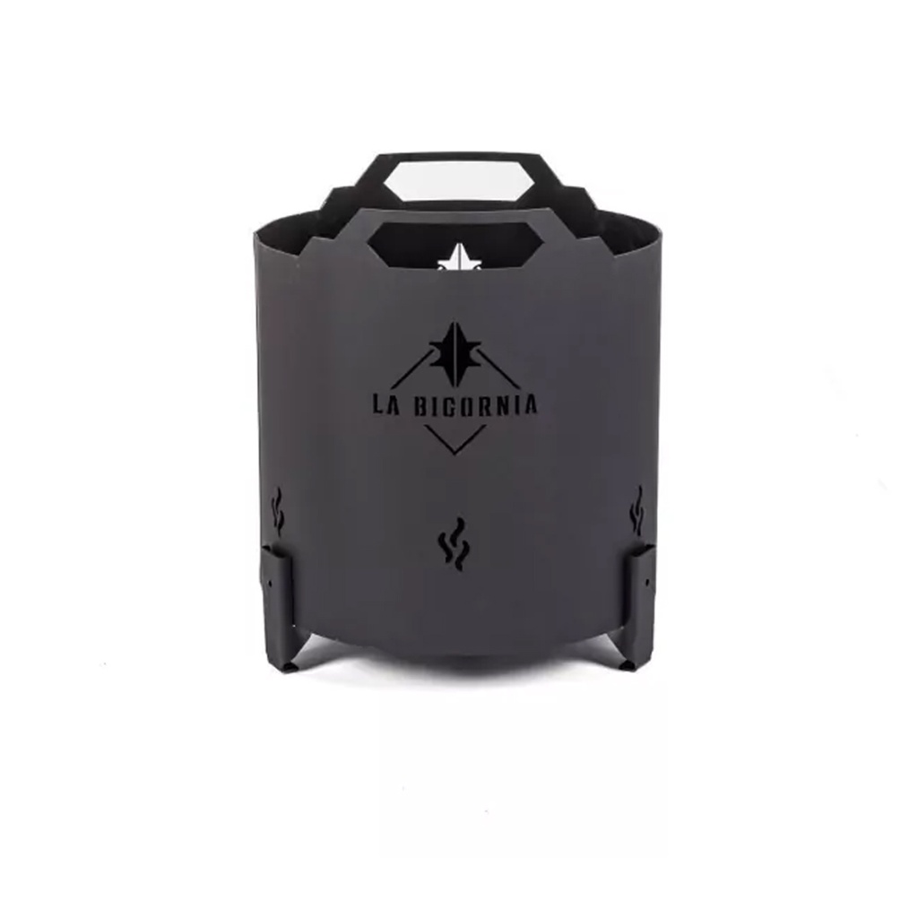 FOGONERO CILINDRO METALICO PINTADO EN NEGRO