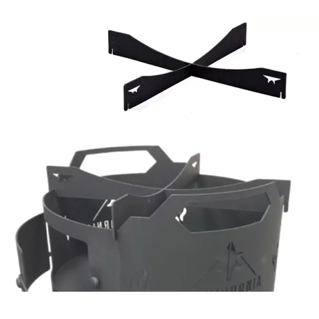 FOGONERO CILINDRO METALICO PINTADO EN NEGRO