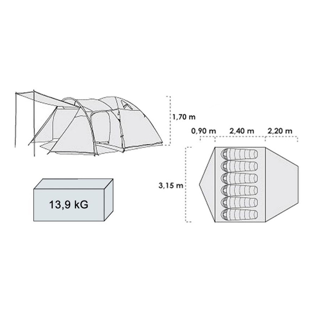 Carpa Doite Licanray Xr6 Personas Familiar Line
