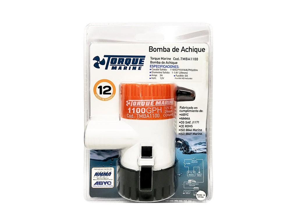 Bomba de Achique 1100GPH Torque Marine