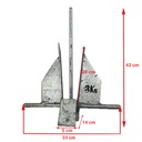 Ancla Compacta Danforth 3kg Galvanizada En Caliente Lancha