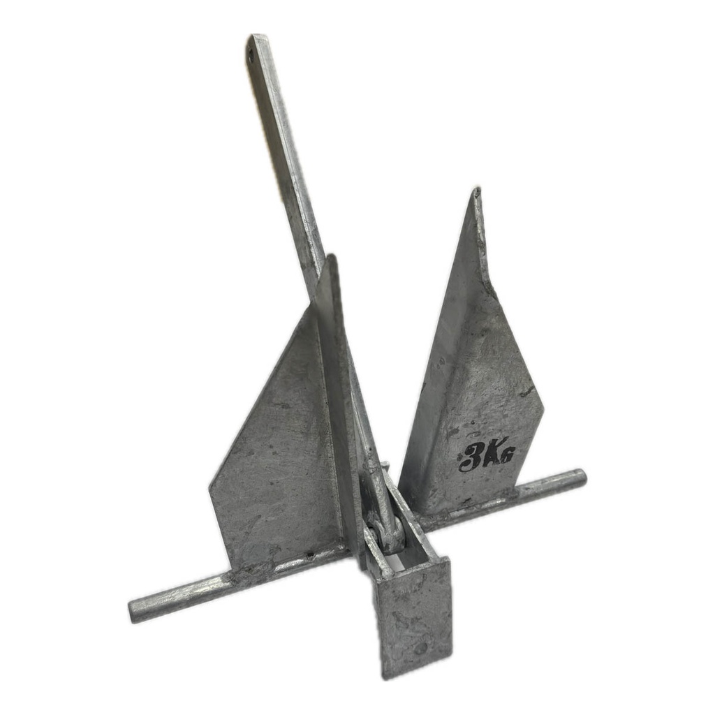 Ancla Compacta Danforth 3kg Galvanizada En Caliente Lancha