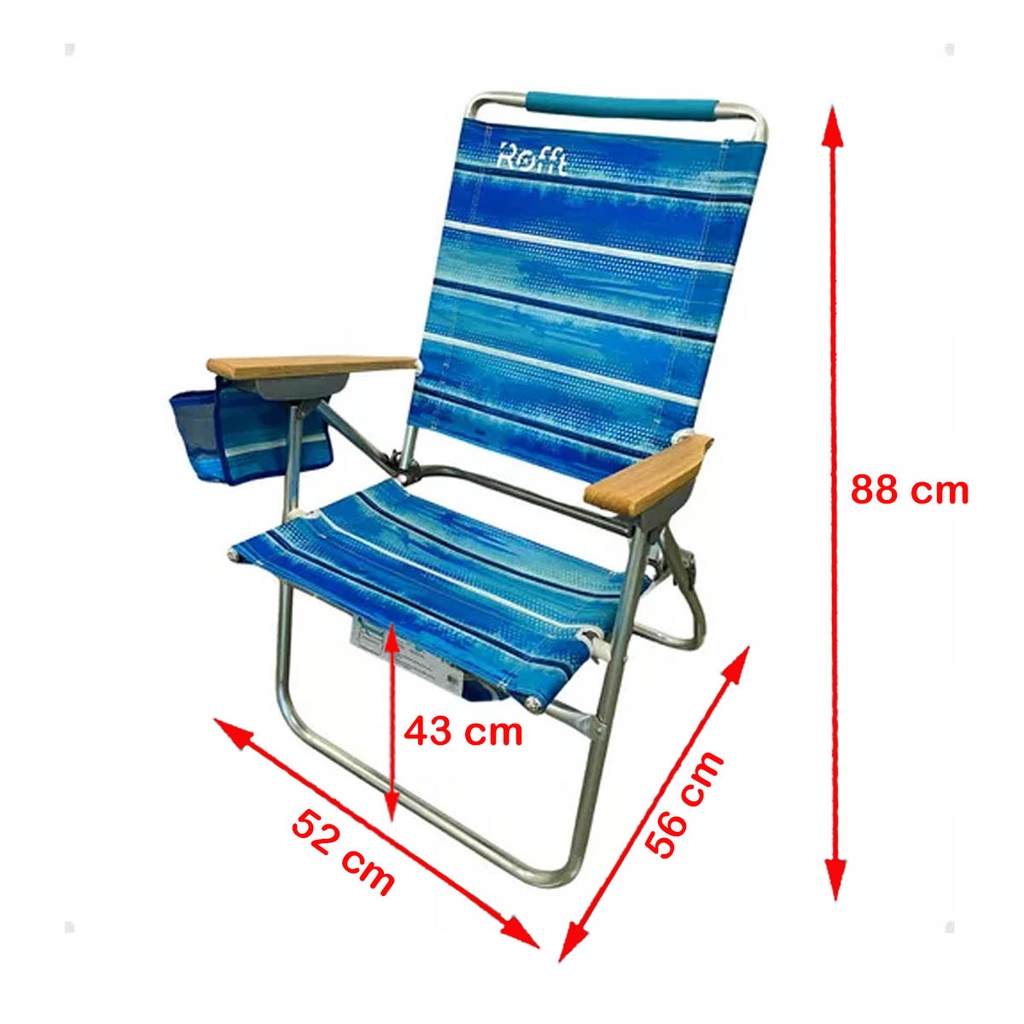 Reposera Sillon Playera Aluminio Reclinable Jardin 7 Posiciones