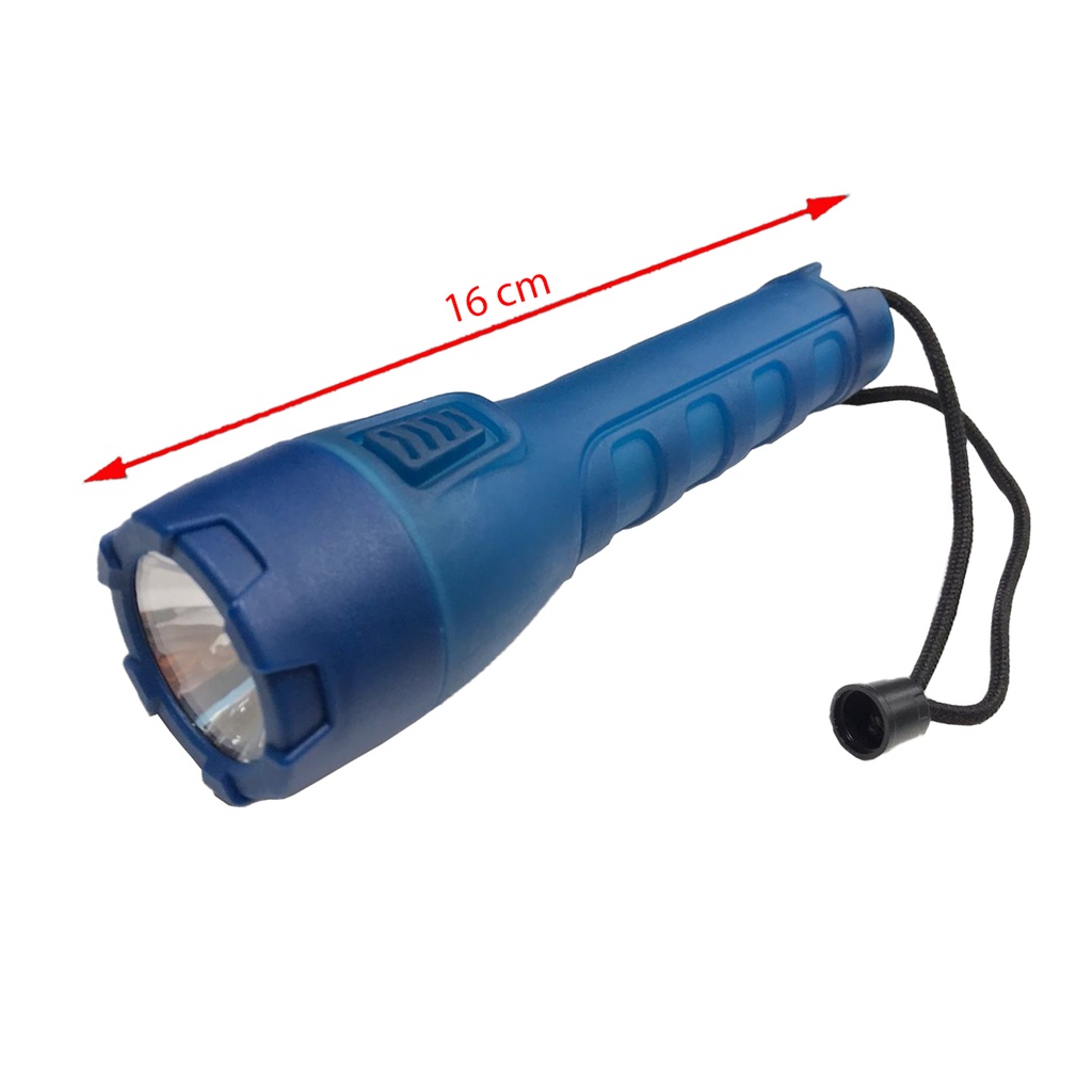 Linterna 2AA recubierta en goma con led  