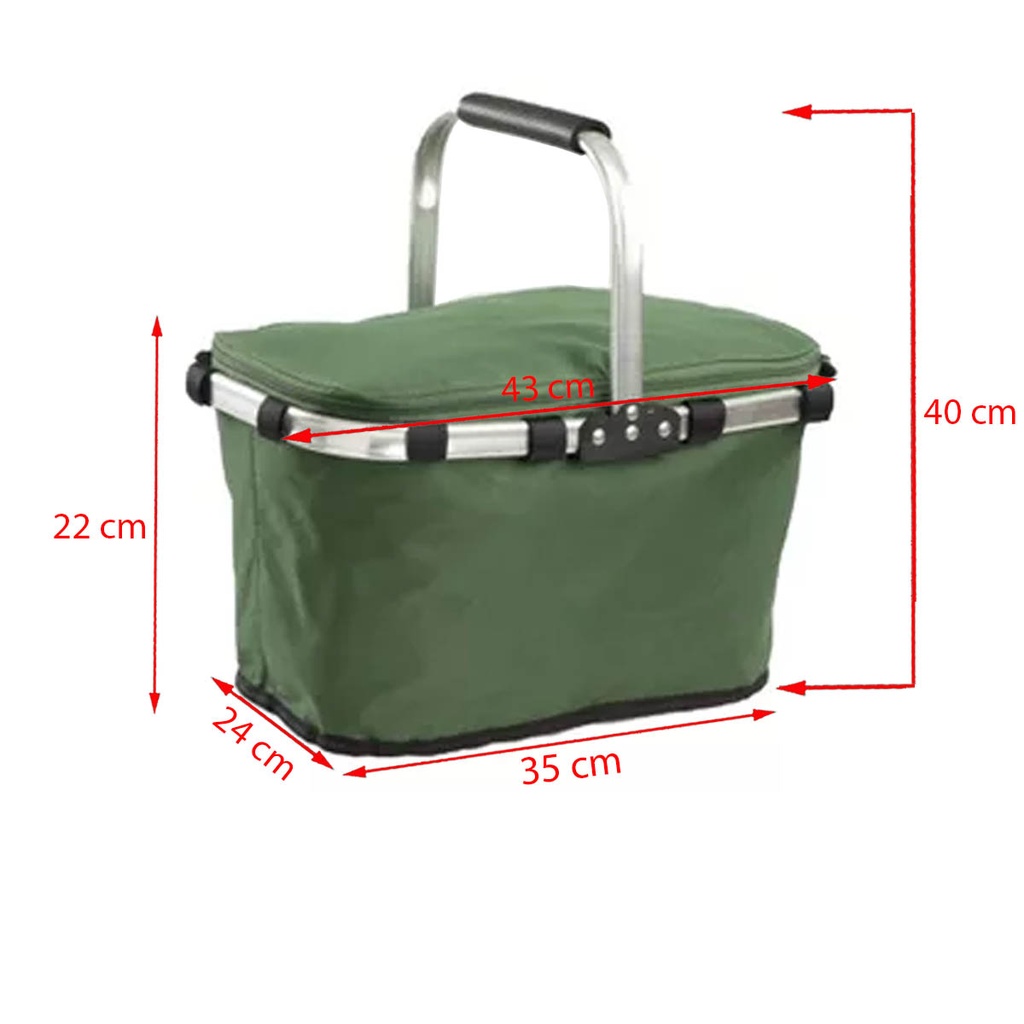Canasta Térmica 23 Lts Plegable Picnic Camping 