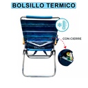 Reposera Sillon Playera Aluminio Reclinable Jardin 7 Posiciones