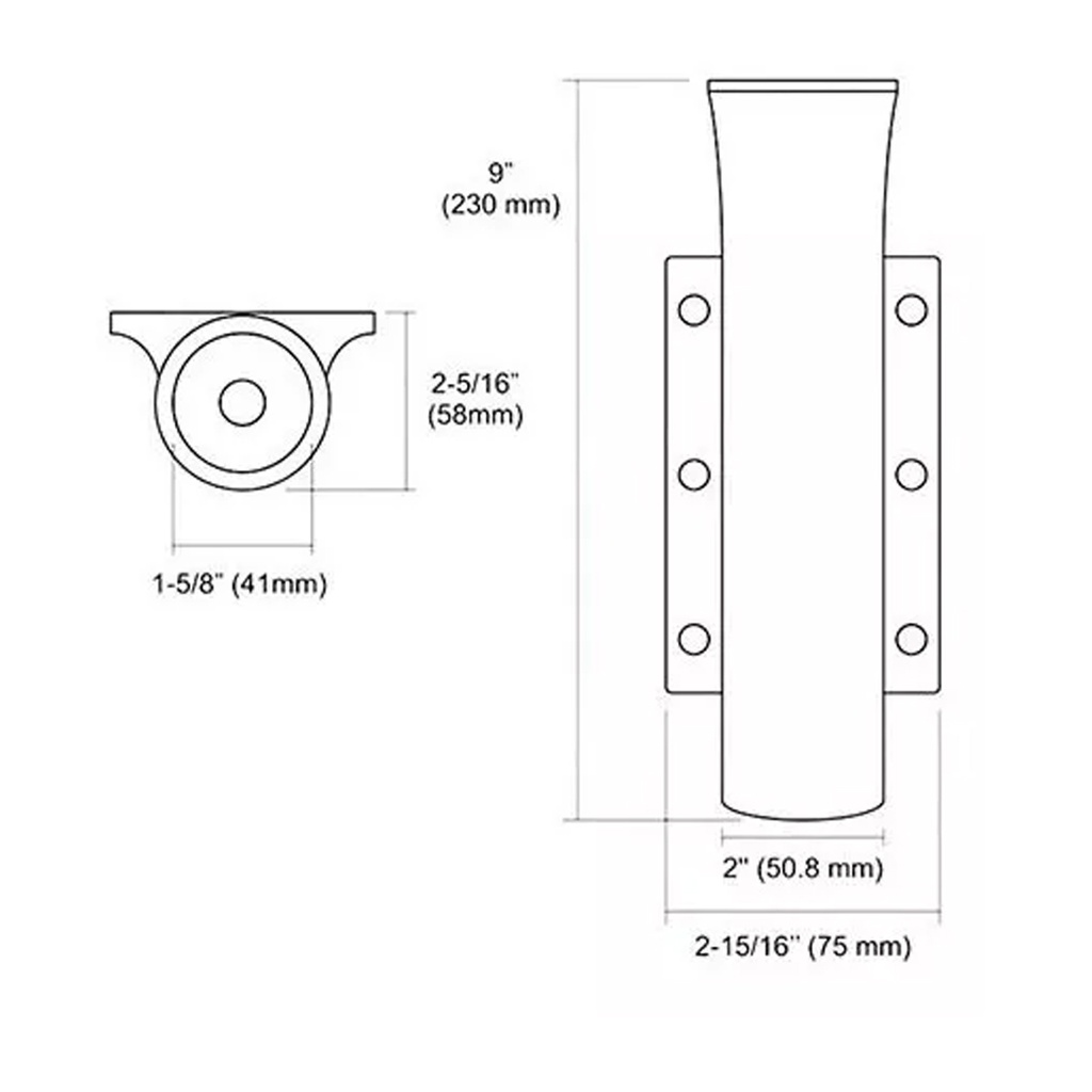 Posacaña Posa Caña Portacaña Plastico Blanco Lateral Para Exterior Lancha X2
