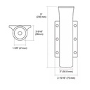 Posacaña Posa Caña Portacaña Plastico Blanco Lateral Para Exterior Lancha X2