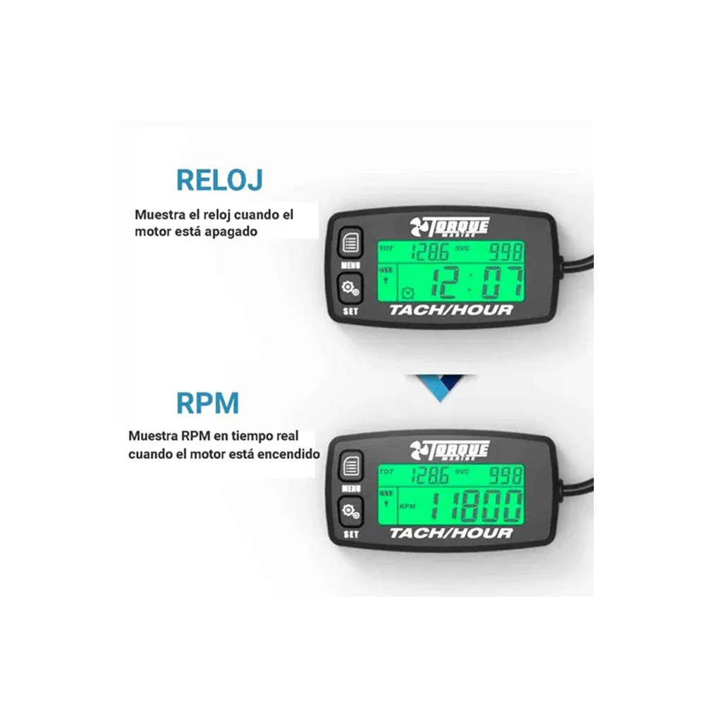 Tacómetro Rpm Cuenta Horas - Pantalla 3 Datos