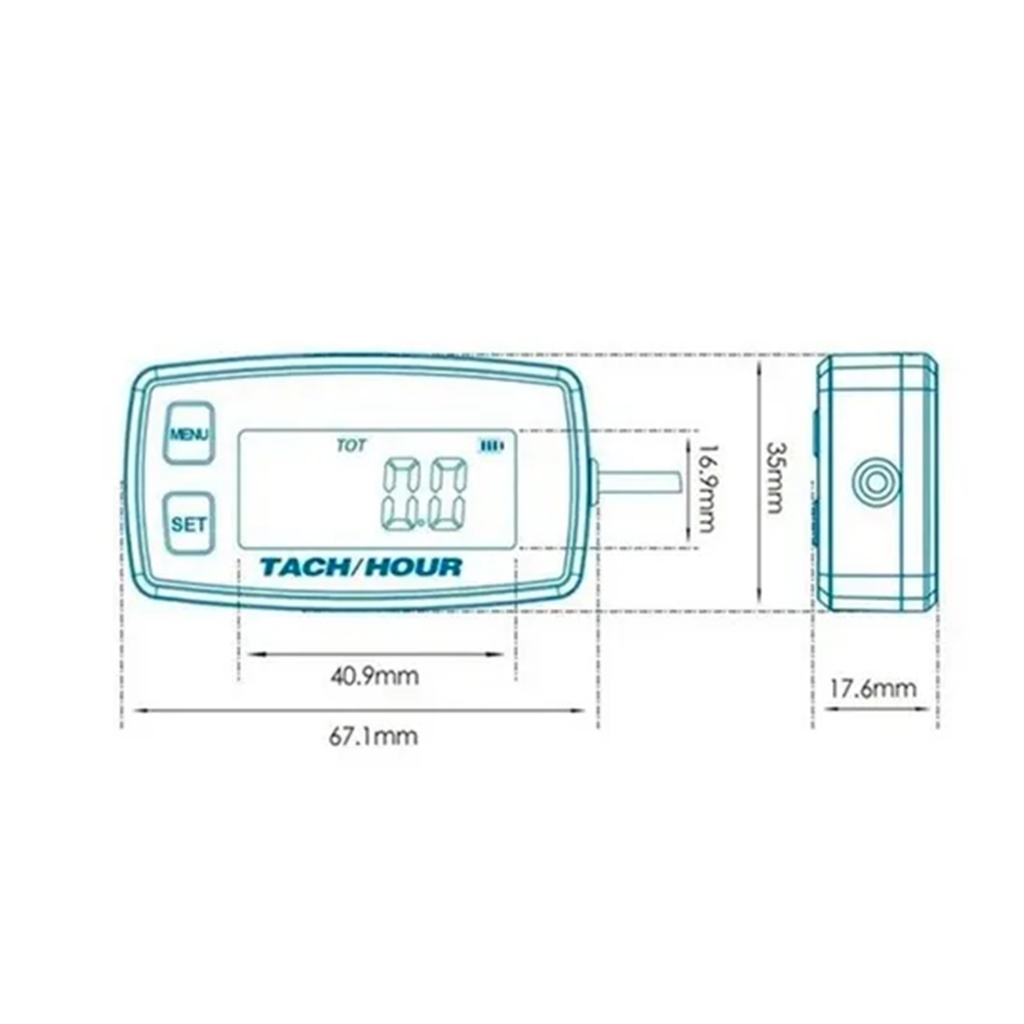 Tacómetro Rpm Cuenta Horas - Pantalla 3 Datos