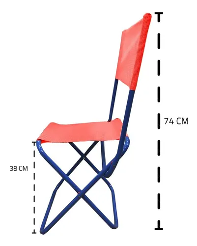 Banquito Silla Sillon Tipo Tijera Con Respaldo Camping Playa 2045