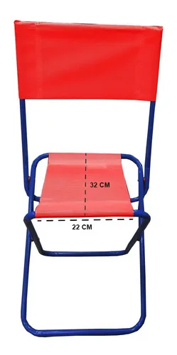 Banquito Silla Sillon Tipo Tijera Con Respaldo Camping Playa 2045