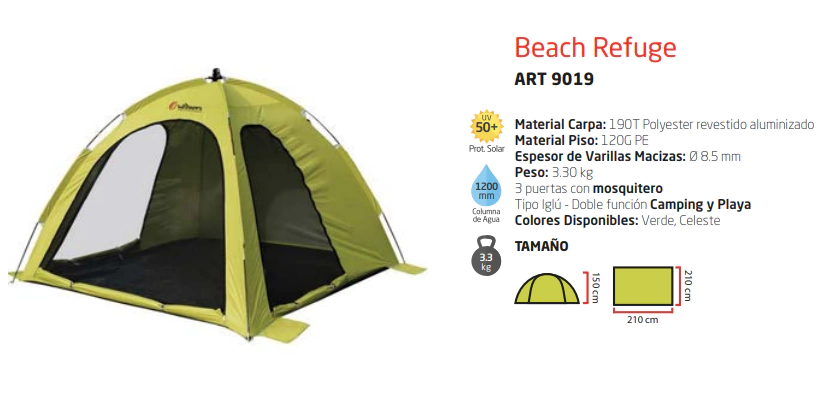Carpa Playera Autoarmable Outdoors Beach Refuge 4 Personas