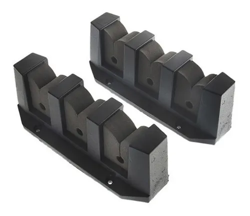 Porta Caña Para 3 Cañas Plastico Negro Horizontal (el Par)