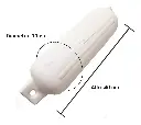 Defensa Inflable Náutica Blanca Chica 11x40 Cm